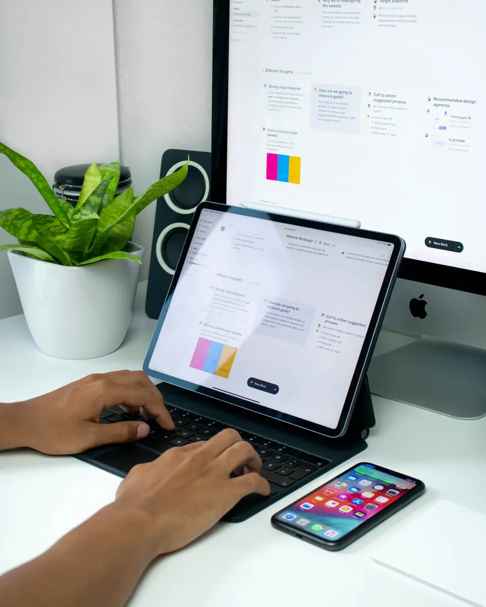 Modern workspace representing professional services website and local SEO work
